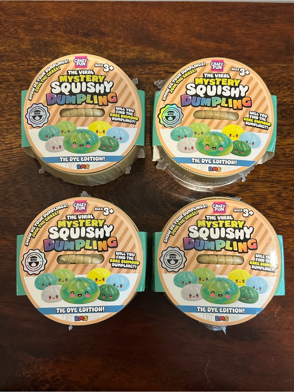 SEALED RMS Mystery Squishy Dumplings - Tie Dye Edition (4 count)